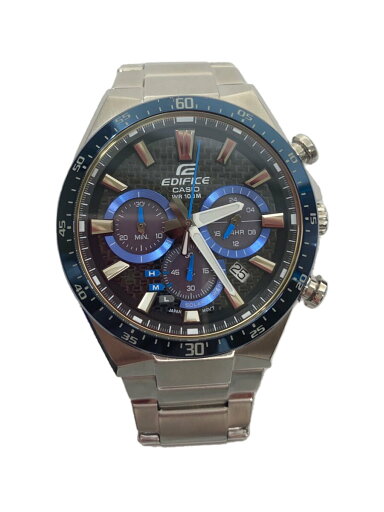 【中古】CASIO◆クォーツ腕時計/アナログ/ステンレス/BLK/SLV/EQS-800【服飾雑貨他】 【中古】CASIO◆クォーツ腕時計/アナログ/ステンレス/BLK/SLV/EQS-800【服飾雑貨他】
