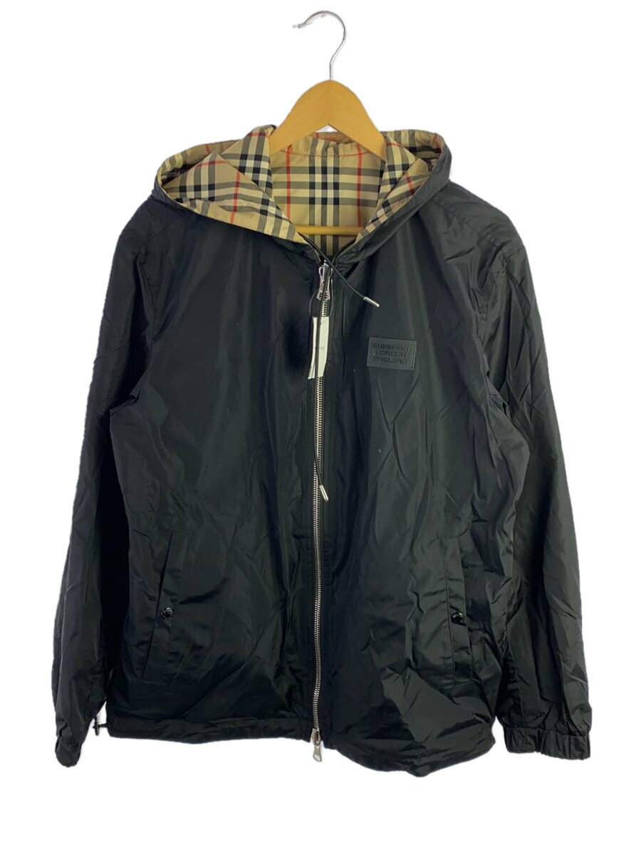 【中古】BURBERRY◆リバーシブル/ジャケット/S/ポリエステル/BLK/8027097【メンズウェア】