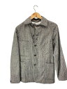 【中古】POST OVERALLS◆ワークジャケット/XS/ウール/グレー/ヘリンボーン【メンズウェア】(4)