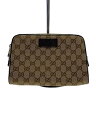 【中古】GUCCI◆ウエストバッグ_GGキャンバス/キャンバス/BRW【バッグ】