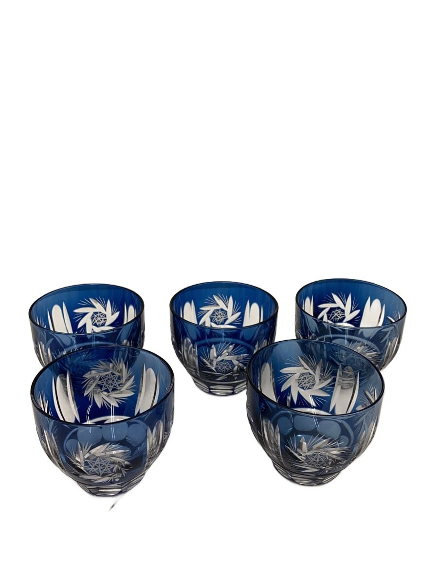 【中古】ADERIA◆グラス/5点セット/NVY【キッチン用品】
