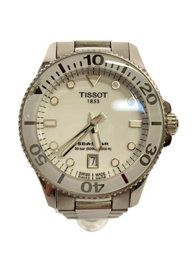 【中古】TISSOT◆クォーツ腕時計/アナログ/ステンレス/WHT/SLV/SS/T120210A【服飾雑貨他】 【中古】TISSOT◆クォーツ腕時計/アナログ/ステンレス/WHT/SLV/SS/T120210A【服飾雑貨他】