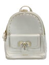 【中古】Samantha Vega◆リュック/フェイクレザー/WHT/無地/2110110092【バッグ】