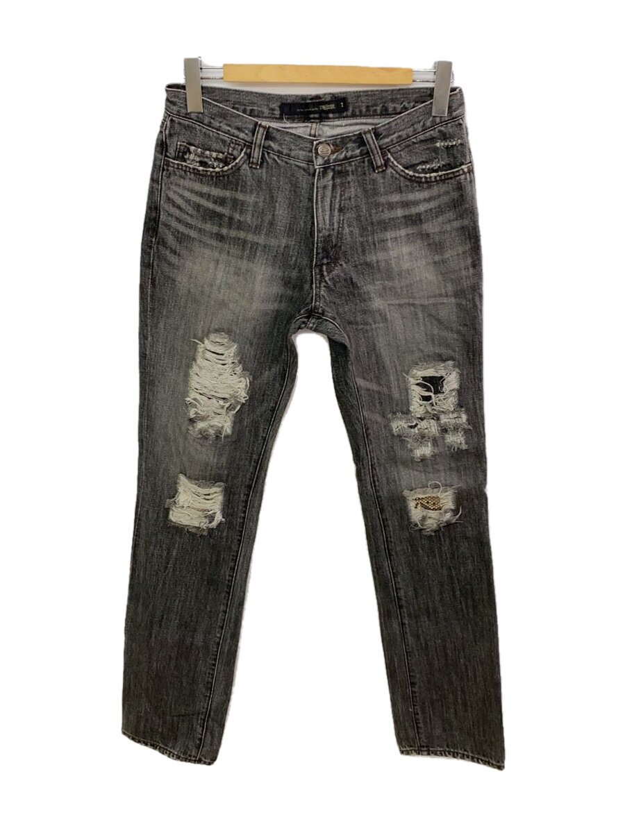Rakuten - 【中古】SCHLUSSEL◆ストレートパンツ/2/デニム/GRY/3598-323【メンズウェア】
