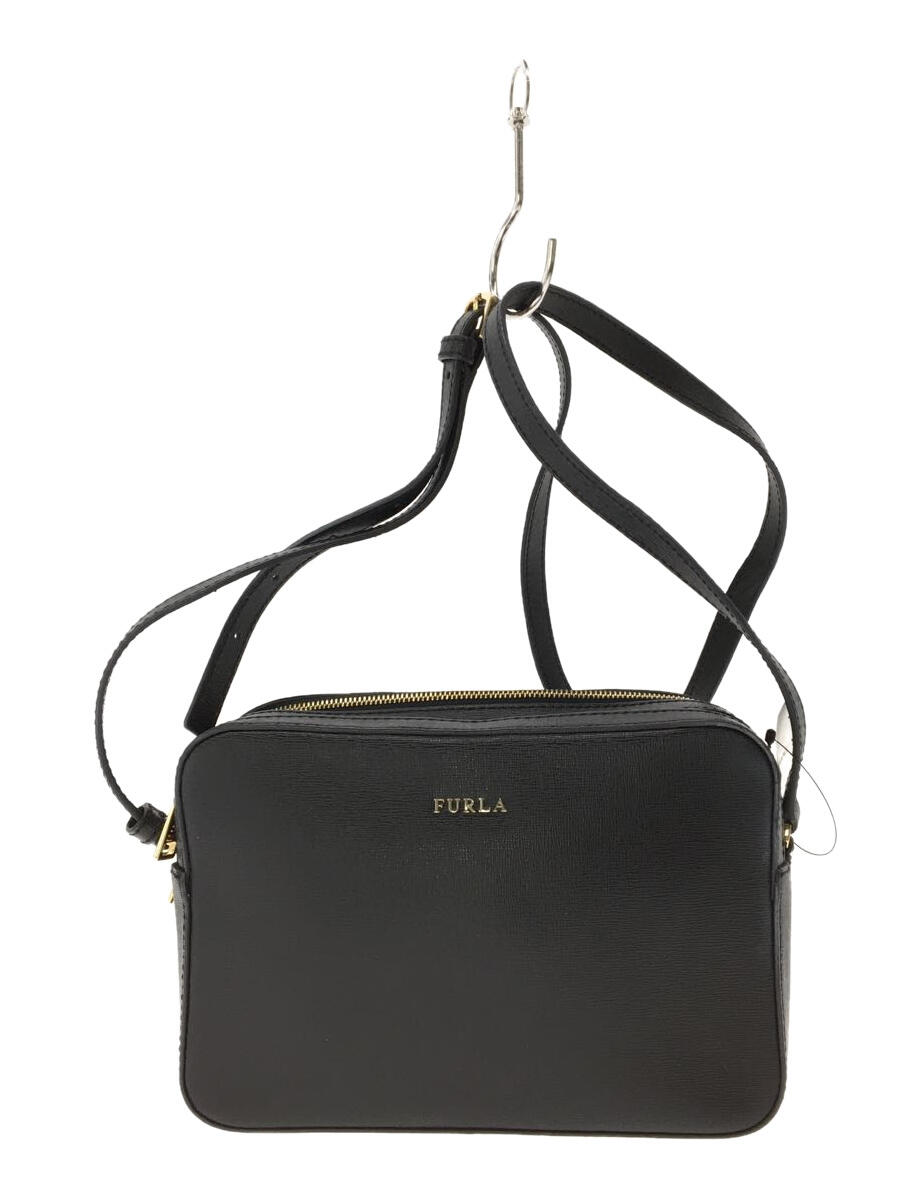 【中古】FURLA◆ショルダーバッグ/--/BLK/無地/972166//【バッグ】