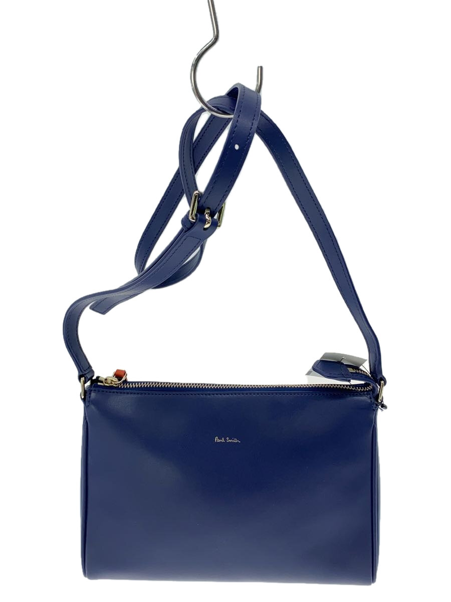 【中古】Paul Smith◆ショルダーバッグ/レザー/NVY【バッグ】