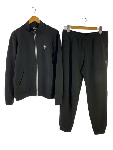 【中古】EMPORIO ARMANI◆Truck suit/トラックスーツ/スウェット/セットアップ/L/ポリエステル/ブラック/8NPV56【メンズウェア】 【中古】EMPORIO ARMANI◆Truck suit/トラックスーツ/スウェット/セットアップ/L/ポリエステル/ブラック/8NPV56【メンズウェア】