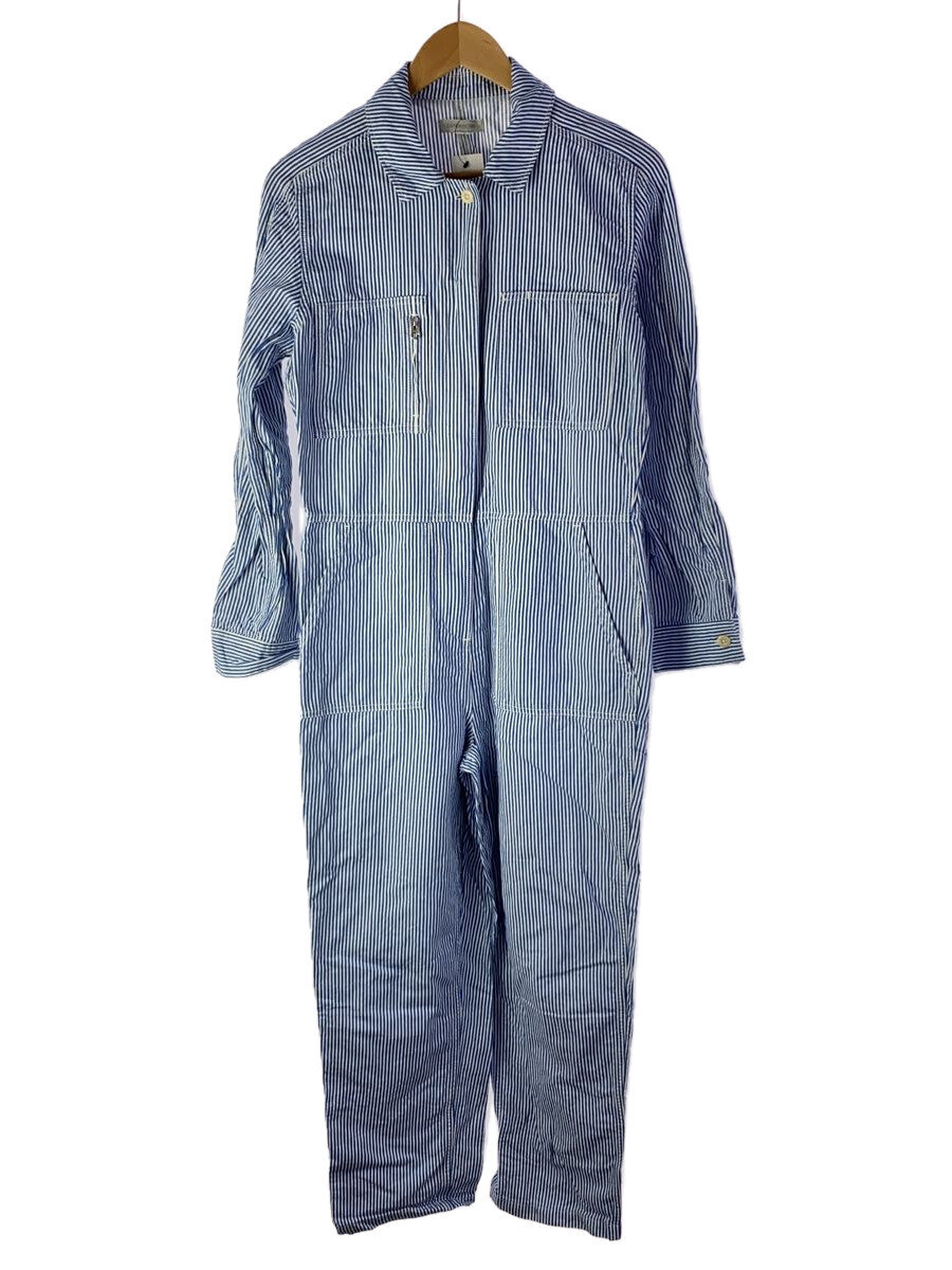 【中古】Outerknown◆オールインワン/--/コットン/BLU/ストライプ/3510300528/ジャンプスーツ【メンズウェア】