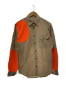 【中古】FILSON◆長袖シャツ/S/コットン/カーキ/無地/ハンティングシャツ【メンズウェア】(4)