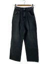 【中古】FRAY I.D◆ハイウエストタックデニム/AW/1/コットン/BLK/FWFP235203/タグ付【レディースウェア】