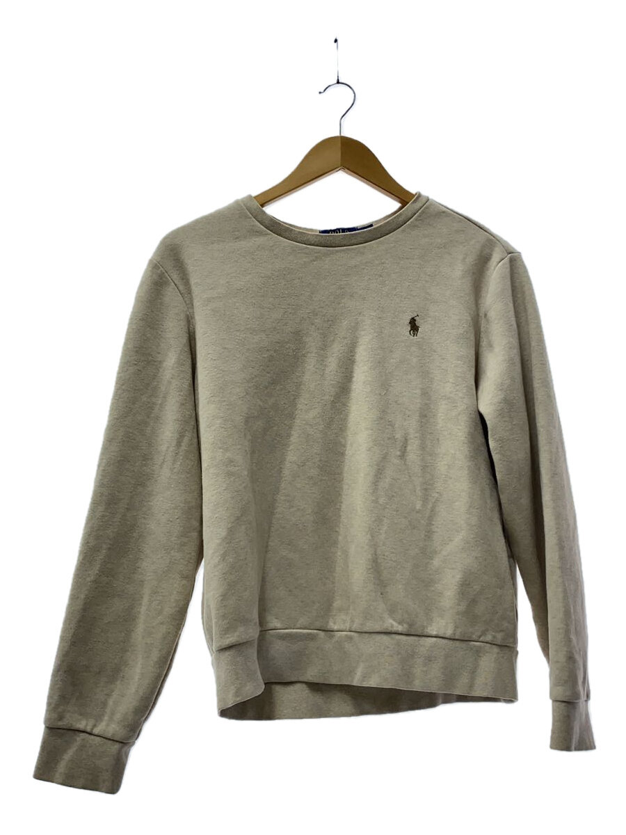 【中古】POLO RALPH LAUREN◆スウェット/S/コットン/BEG【メンズウェア】