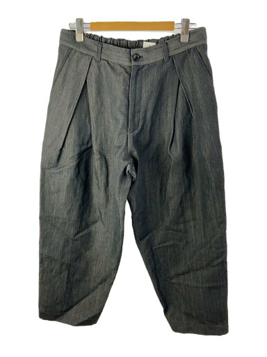 【中古】IS-NESS◆WOOL LINEN TUCk TROUSERS/M/ウール/IDG/無地/2020AWPT06【メンズウェア】 【中古】IS-NESS◆WOOL LINEN TUCk TROUSERS/M/ウール/IDG/無地/2020AWPT06【メンズウェア】