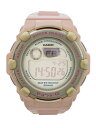 【中古】CASIO◆クォーツ腕時計/デジタル/--/WHT/WHT/BG-3000A【服飾雑貨他】