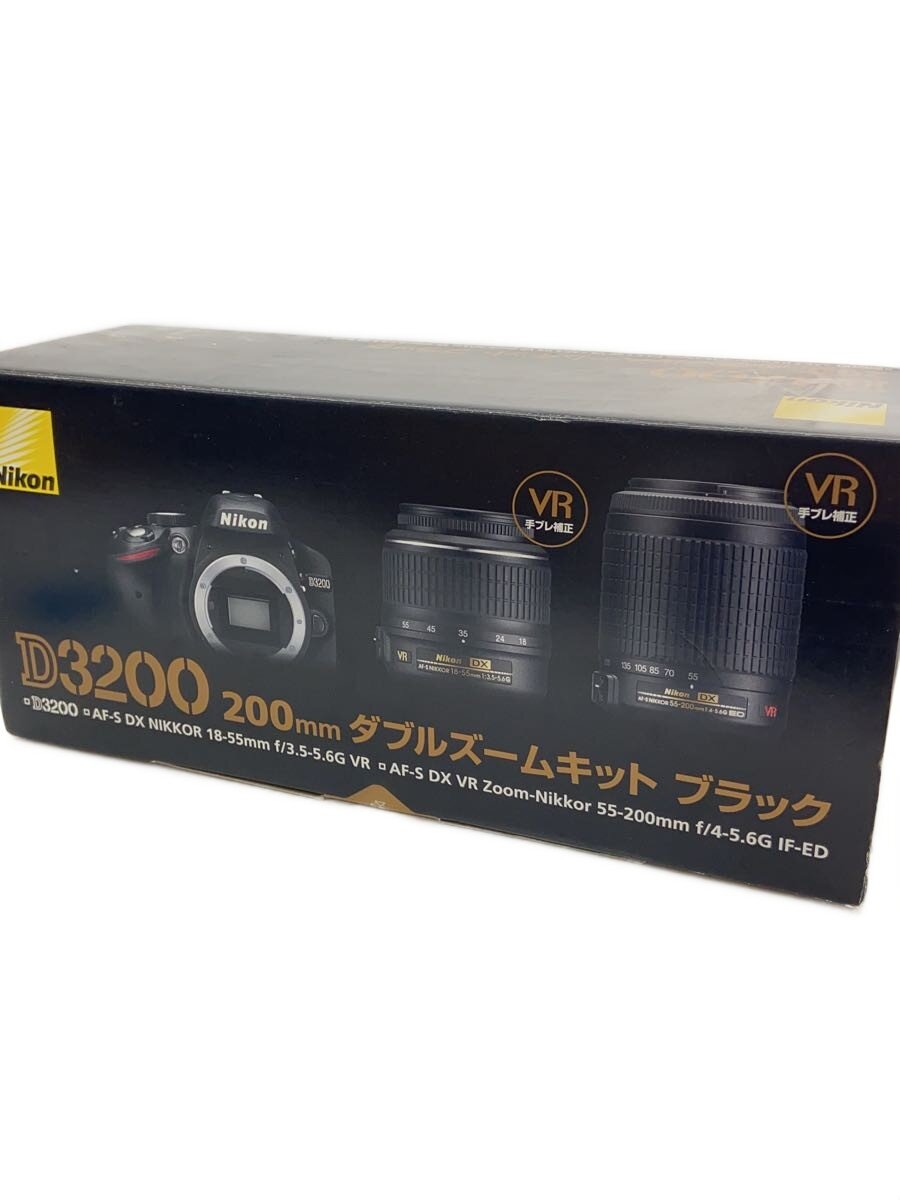 Nikon D3200 ダブルズームキット ブラック　中古美品 中古）Nikon D3200 ダブルズームキット ブラック