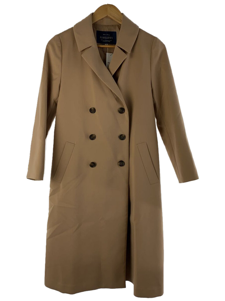 【中古】JUSGLITTY◆チェスターコート/one/ポリエステル/BEG/無地/49126050【レディースウェア】