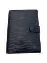 【中古】LOUIS VUITTON◆アジェンダMM_エピ_BLK/レザー/BLK/メンズ【服飾雑貨他】