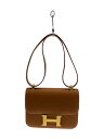 【中古】HERMES◆ショルダーバッグ/レザー/BRW【バッグ】