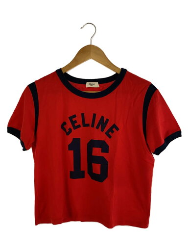 【中古】CELINE◆Tシャツ/M/コットン/RED【メンズウェア】 【中古】CELINE◆Tシャツ/M/コットン/RED【メンズウェア】