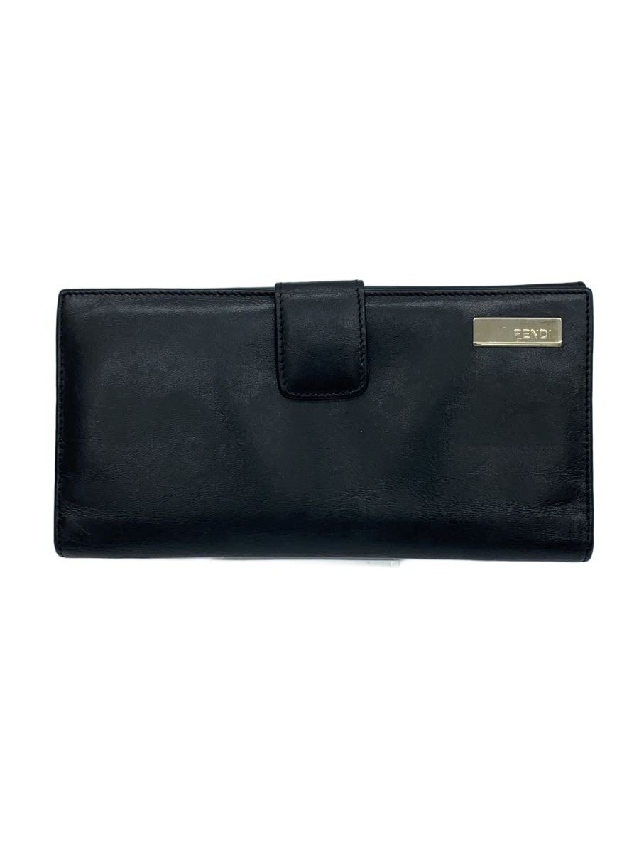 【中古】FENDI◆長財布/レザー/BLK/無地/レディース/2804-01339・098【服飾雑貨他】
