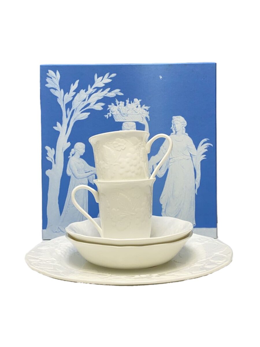 【中古】WEDGWOOD◆STRAWBERRY AND VINE/カップ&ソーサー/プレート/箱付属【キッチン用品】