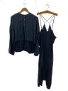 【中古】PUBLIC TOKYO◆使用感有/20SS/アイレットサテンキャミワンピース/FREE/--/NVY/ストライプ/【レディースウェア】