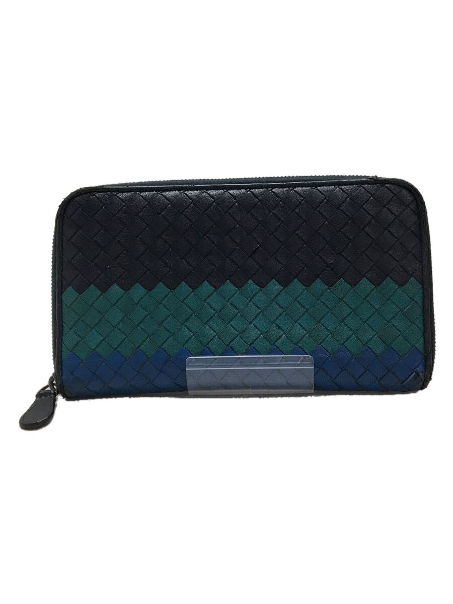 【中古】BOTTEGA VENETA◆長財布/レザー/BLK/メンズ//【服飾雑貨他】