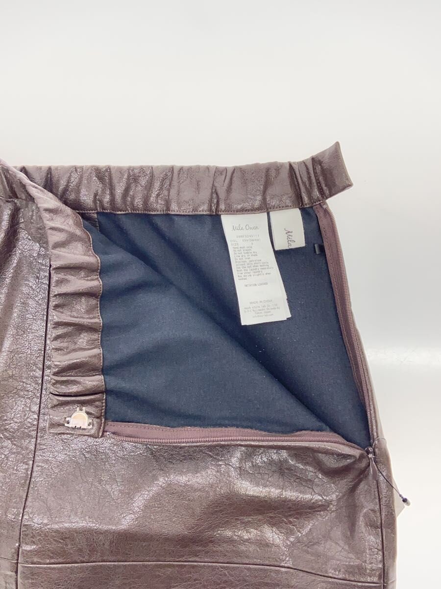 【中古】Mila Owen◆ロングスカート/0/フェイクレザー/BRW/無地/09WFS245117【レディースウェア】 jumblestore-37947102 2nd STREET 楽天市場店 サンプル画像3
