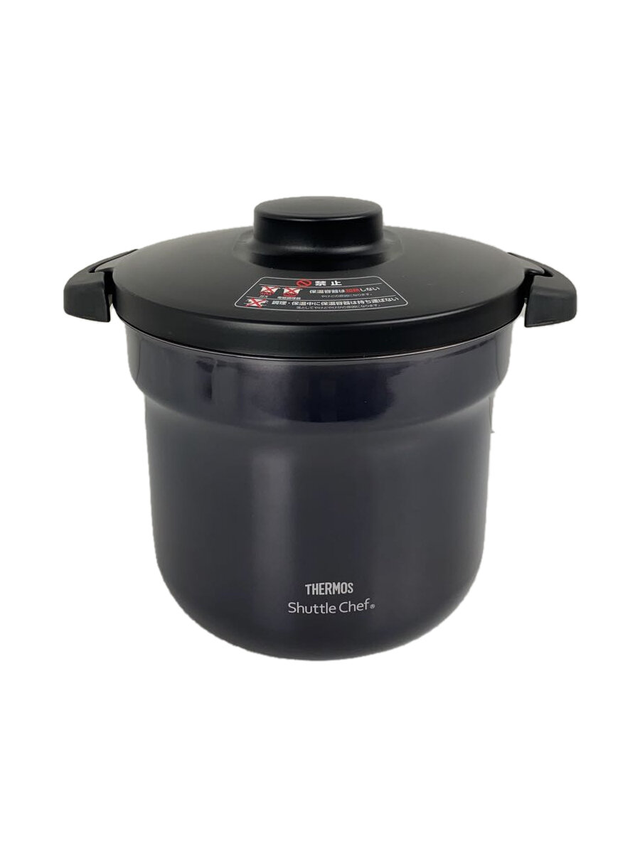 【中古】THERMOS◆鍋/BLK/BJ-4501/真空保温調理器シャトルシェフ 4.3L (4~6人用)【キッチン用品】