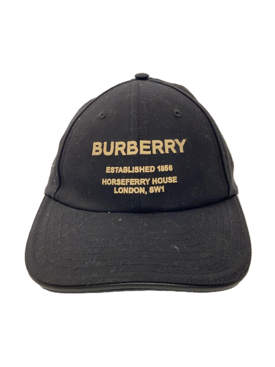 【中古】BURBERRY◆キャップ/--/コットン/BLK/無地/メンズ/8057625【服飾雑貨他】