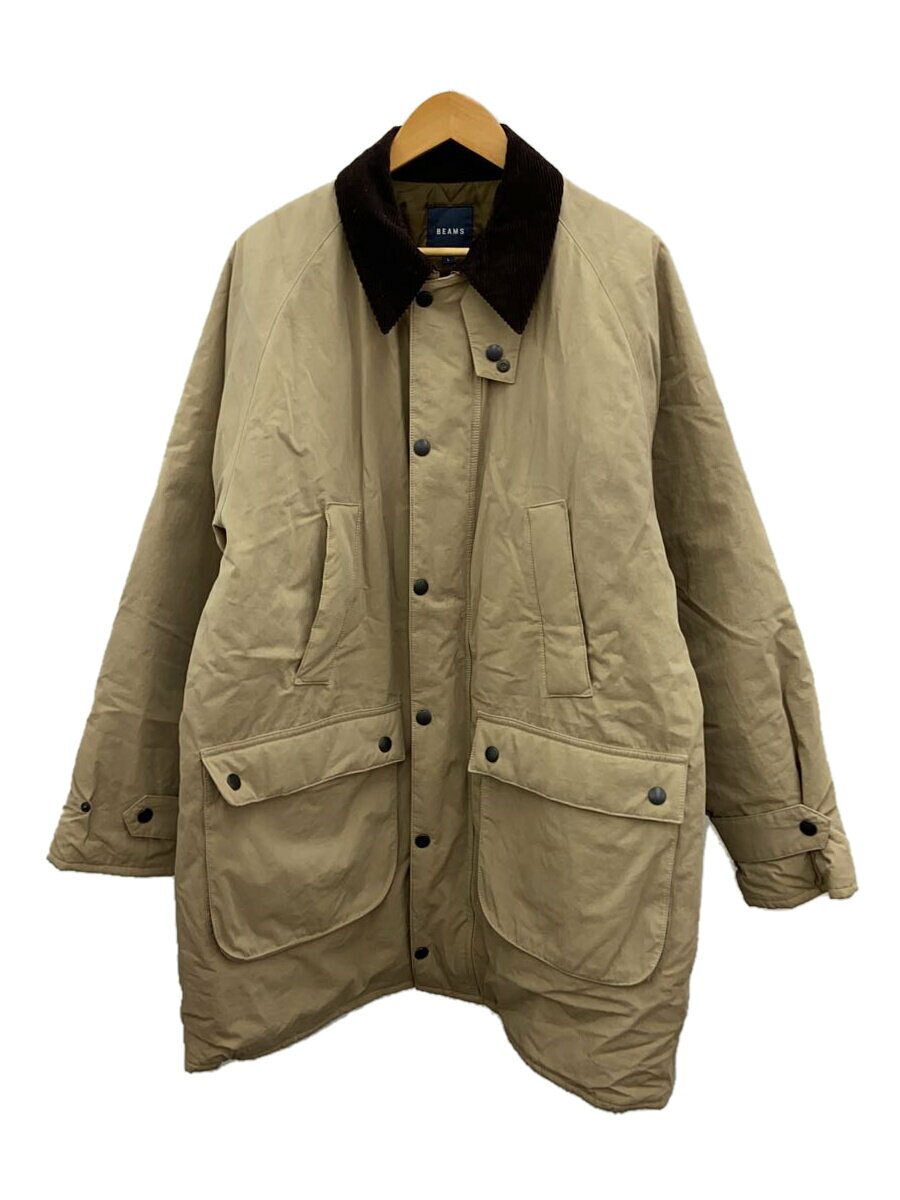 【中古】BEAMS◆コート/L/コットン/ベージュ/11-19-0005-803/ビームス【メンズウェア】