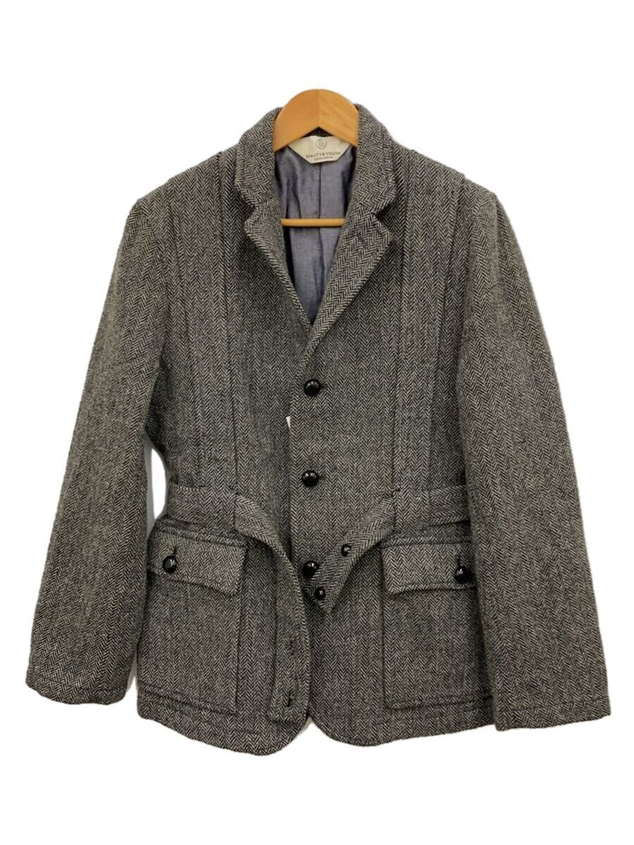 【中古】BEAUTY&YOUTH UNITED ARROWS◆ピーコート/L/ウール/グレー/ヘリンボーン/1222-199-0251【メンズウェア】