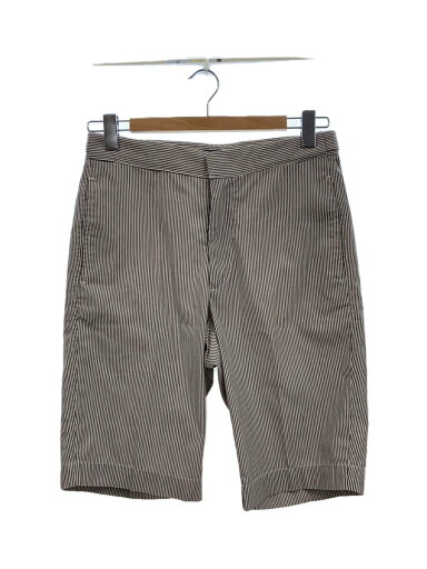 【中古】MONCLER◆ショートパンツ/46/ポリエステル/BRW/ストライプ/13403 00/99 23090//【メンズウェア】 【中古】MONCLER◆ショートパンツ/46/ポリエステル/BRW/ストライプ/13403 00/99 23090//【メンズウェア】