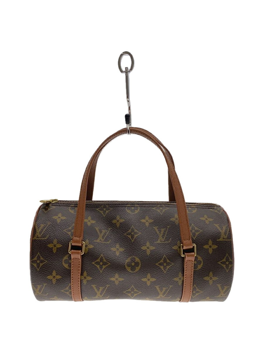 【中古】LOUIS VUITTON◆パピヨン26_モノグラム・キャンバス_BRW/PVC/BRW【バッグ】