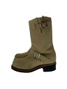 【中古】CHIPPEWA◆ホワイトステッチ/vibramソール/エンジニアブーツ/US6/CML/レザー/91071//【シューズ】