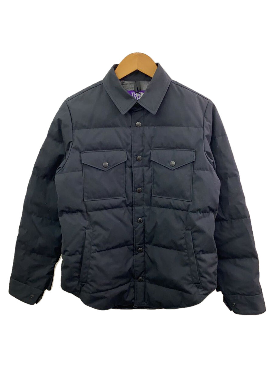 【中古】THE NORTH FACE PURPLE LABEL◆65_35 DOWN SHIRT/S/ポリエステル/BLK【メンズウェア】