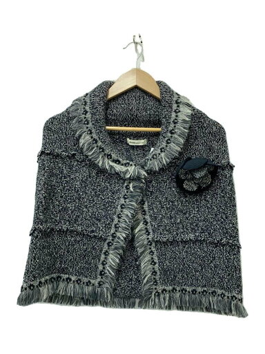 【中古】Rene◆ポンチョ/花/36/ウール/カシミヤ混【メンズウェア】 【中古】Rene◆ポンチョ/花/36/ウール/カシミヤ混【メンズウェア】