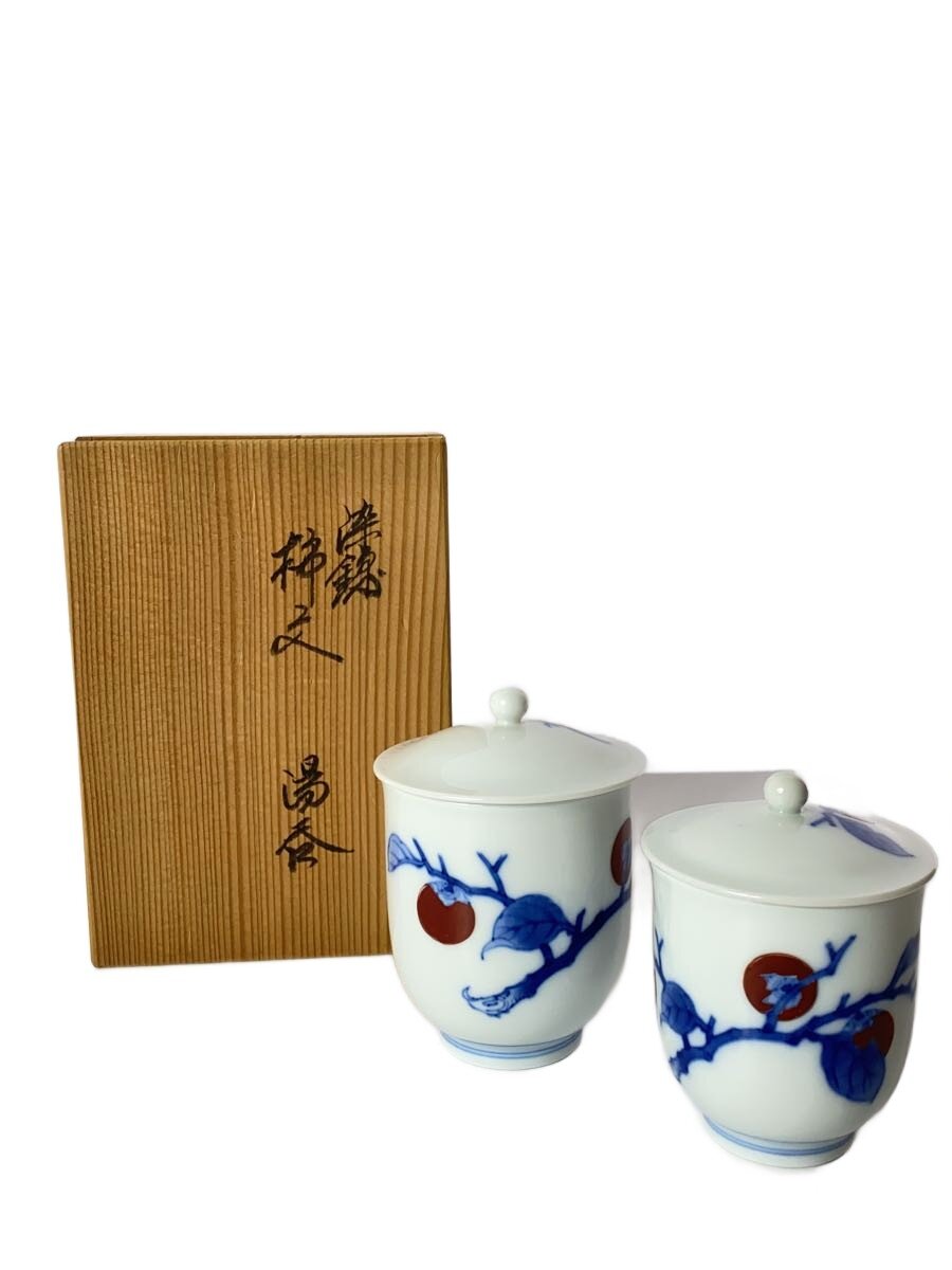 【中古】柿右衛門窯◆湯呑/2点セット/WHT/有田焼//【キッチン用品】