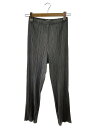 【中古】PLEATS PLEASE ISSEY MIYAKE◆ボトム/3/ポリエステル/GRY/PP55-JF111【レディースウェア】