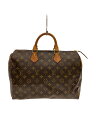 【中古】LOUIS VUITTON◆1)スピーディ35_モノグラム・キャンバス/PVC/BRW【バッグ】