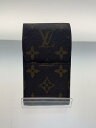 【中古】LOUIS VUITTON◆エテュイ・シガレット_モノグラム・キャンバス_BRW/レザー/BRW/モノグラム/メンズ【服飾雑貨他】