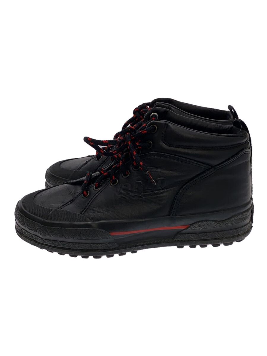 【中古】POLO SPORT◆ハイカットスニーカー/US7/BLK【シューズ】