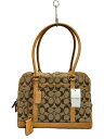 【中古】COACH◆トートバッグ_シグネチャー/キャンバス/BEG/総柄【バッグ】