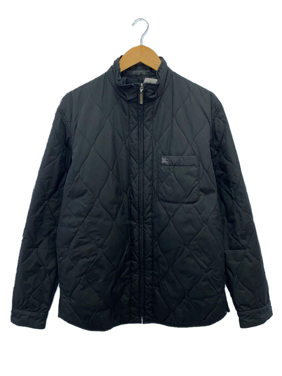 【中古】BURBERRY BLUE LABEL◆キルティングジャケット/L/ポリエステル/BLK【メンズウェア】