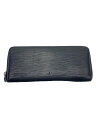 【中古】LOUIS VUITTON◆ポルト・フォイユ・クレマンス_エピ_BLK/レザー/BLK/メンズ//【服飾雑貨他】