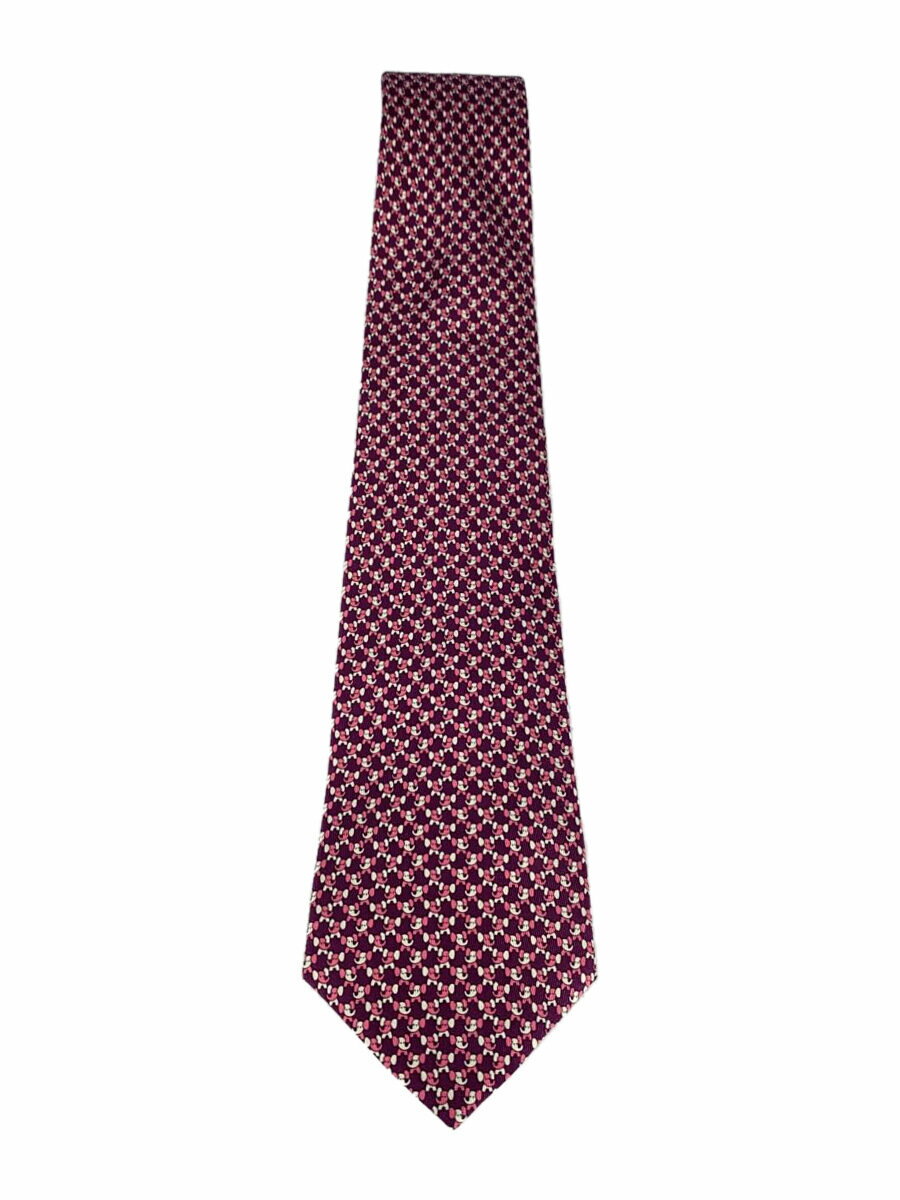 【中古】Salvatore Ferragamo◆ネクタイ/シルク/BRD/イタリア製/総柄/ゾウ柄/メンズ【服飾雑貨他】