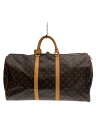 【中古】LOUIS VUITTON◆キーポル・バンドリエール55_モノグラム・キャンバス_BRW/PVC/BRW/総柄【バッグ】