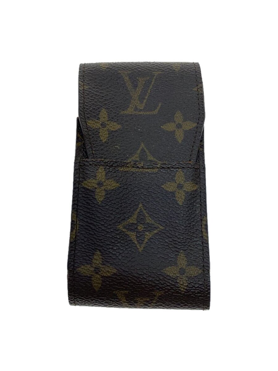 Cigarette Case - 【中古】LOUIS VUITTON◆エテュイ・シガレット_モノグラム・キャンバス_BRW/--/BRW/メンズ【服飾雑貨他】