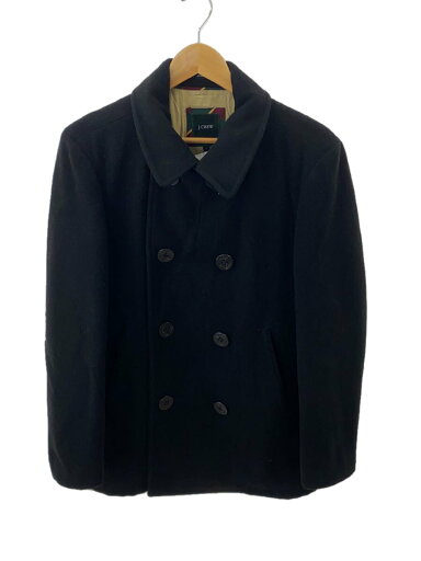 【中古】J.CREW◆ピーコート/S/ウール/ブラック/黒【メンズウェア】 【中古】J.CREW◆ピーコート/S/ウール/ブラック/黒【メンズウェア】