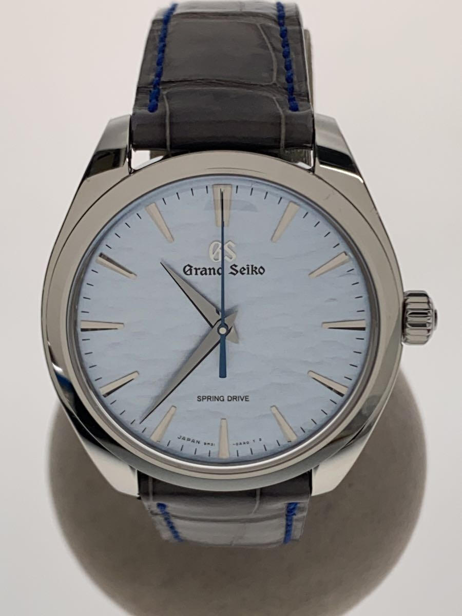 【中古】Grand Seiko◆手巻腕時計/アナログ/レザー/BLU/純正ベルト付属/202402MOH済【服飾雑貨他】