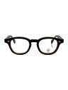 【中古】JULIUS TART OPTICAL ENTERPRISE◆メガネ/ウェリントン/プラスチック/ブラウン/CLR/メンズ/pl-002cb/箱有【服飾雑貨他】